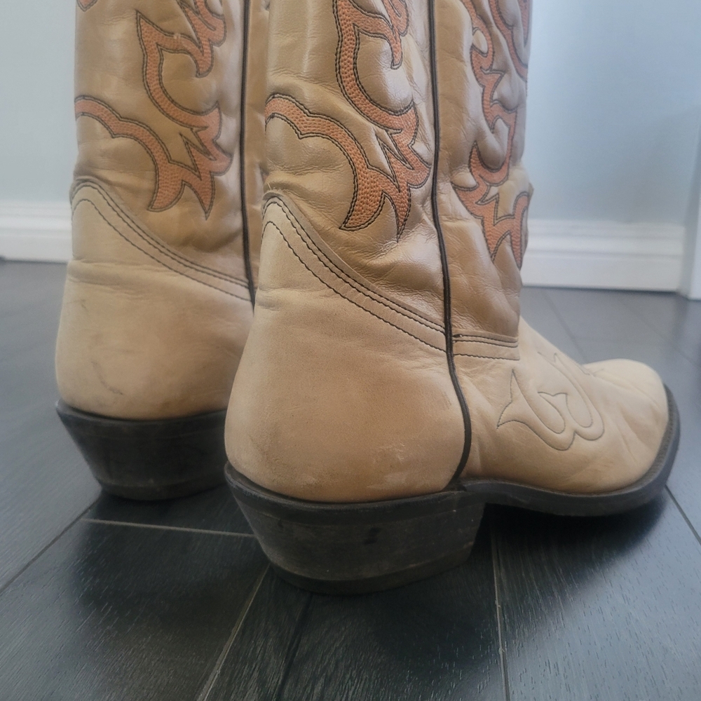 VTG BULLRIDER Cowboy Boots Mens Size US 8.5 Womens US 10.5 Western - Picture 2 of 9
